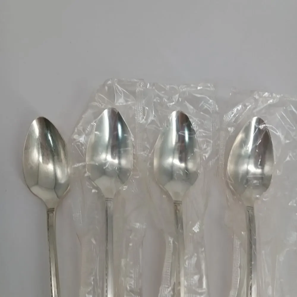 4X LH Tsp Oneida Prestige GRENOBLE Silverplate Long Handled Tea Malt Teaspoons